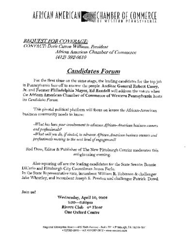 Candidates' Forum