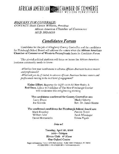 Candidates' Forum