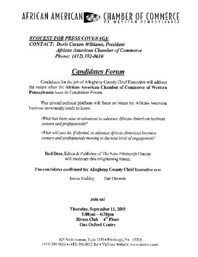 Candidates' Forum