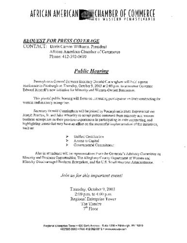Public Hearing