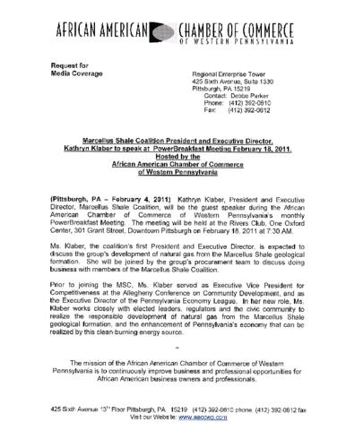 Marcellus Shale Coalition President and Executive Director