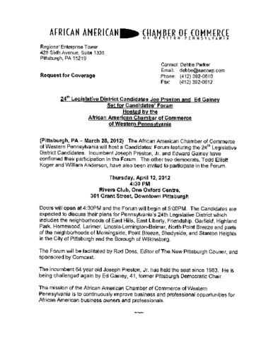 24th Legislative District Candidates