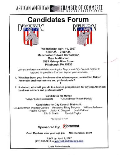 Candidates' Forum-Flyer