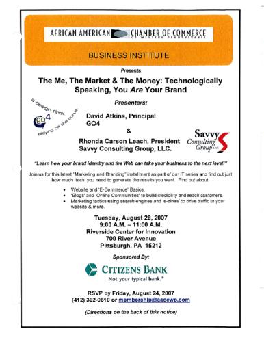 Technologically Speaking, You Are Your Brand-Flyer