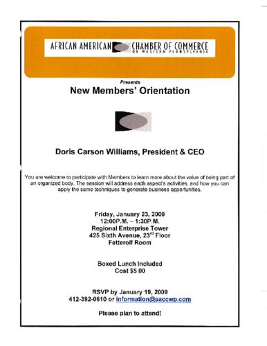 New Members' Orientation-Flyer
