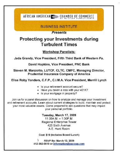 Protecting Your Investments in Turbulent Times-Flyer