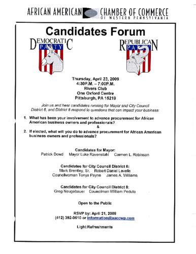 Candidates' Forum-Flyer