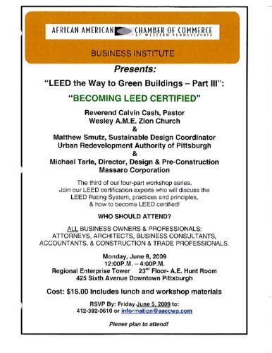 Becoming LEED Certified-Flyer