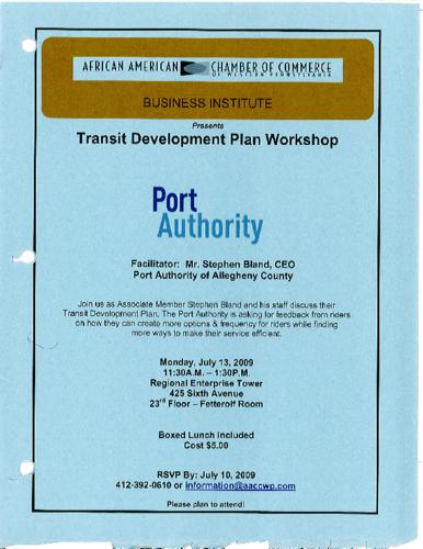 Transit Development Plan Workshop-Flyer