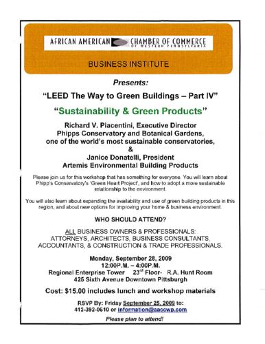 Sustainability and Green Products-Flyer