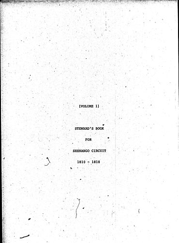 Steward's Book for Shenango Circuit