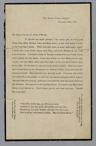 To Uncle and Aunt O'Brien, Broadside