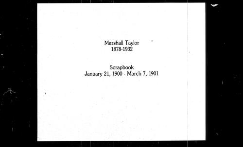 Marshall Taylor Scrapbook, Volume 3
