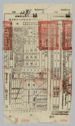 Owner: 黃克動 [HUANG Kedong] -- Place: 福建省林森縣 [Fujian Sheng Linsen Xian] -- Government