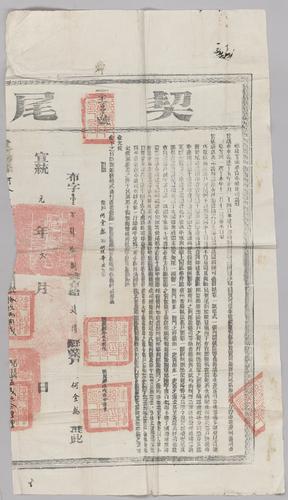 Seller: 何金盛 [HE Jinsheng] -- Buyer: 何振華 [HE Zhenhua] -- Place: 福建省建陽縣 [Fujian Sheng Jianyang Xian] -- Government