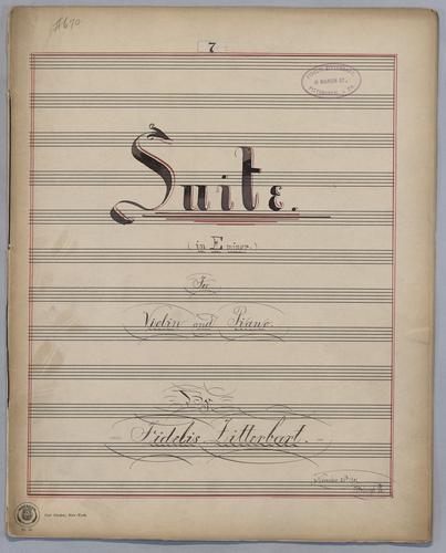 Suite No. 7 - Score,