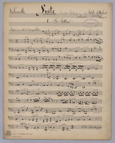Suite [No.] 5 Rustic Fantasy - Parts: Violoncello,