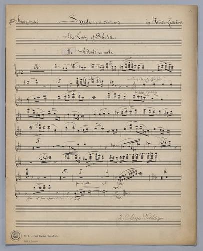 Suite in D minor The lady of Shalott - Parts: Flute 2,