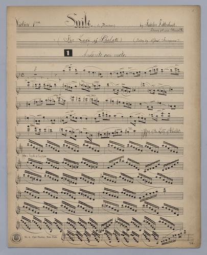 Suite in D minor The lady of Shalott - Parts: Violin 1,