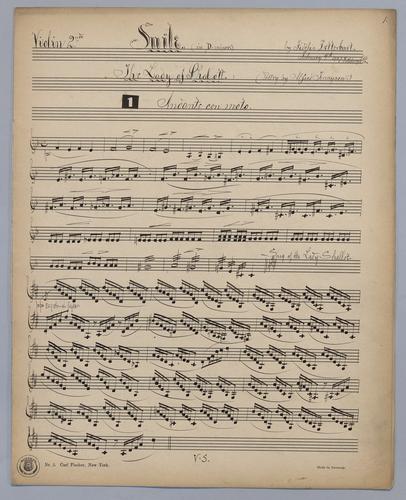 Suite in D minor The lady of Shalott - Parts: Violin 2,
