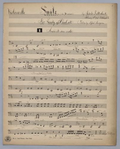 Suite in D minor The lady of Shalott - Parts: Violoncello,