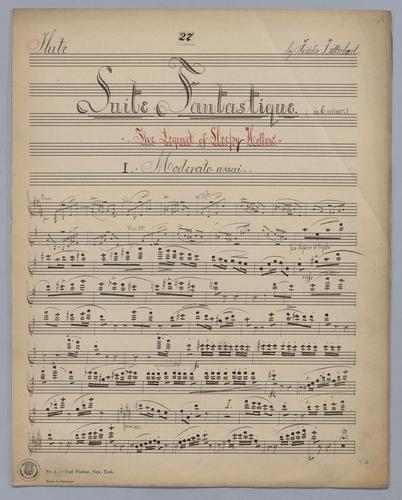 Suite Fantastique in E minor : The Legend of Sleepy Hollow (by Washington Irving) - Parts: Flute,