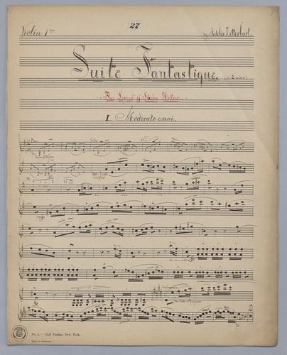 Suite Fantastique in E minor : The Legend of Sleepy Hollow (by Washington Irving) - Parts: Violin 1,