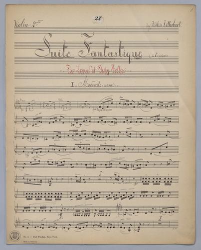 Suite Fantastique in E minor : The Legend of Sleepy Hollow (by Washington Irving) - Parts: Violin 2,