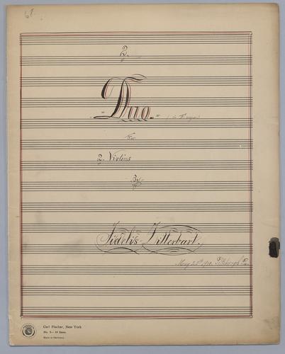 Duo : [no.] 2 - Parts: Violin 1,