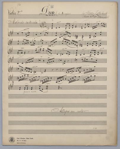 Duo : [no.] 10 - Parts: Violin 2,