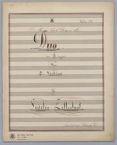 Duo : [no.] 8 - Parts: Violin 1,