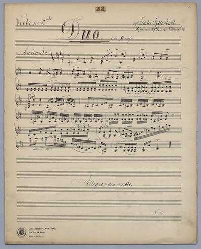 Duo No. 22 - Parts: Violin 2,