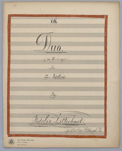 Duo No. 16 - Parts: Violin 1,
