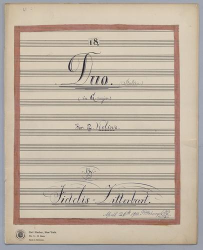 Duo No. 18 - Parts: Violin 1,