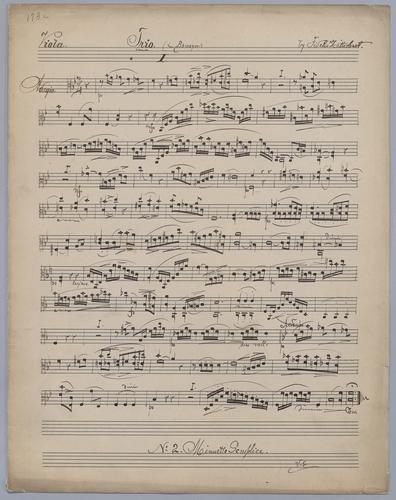 Trio for Flute, Violin, and Viola - Parts: Viola