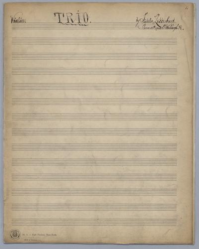 Trio for Violin, Flute and Piano - Parts: Violin,
