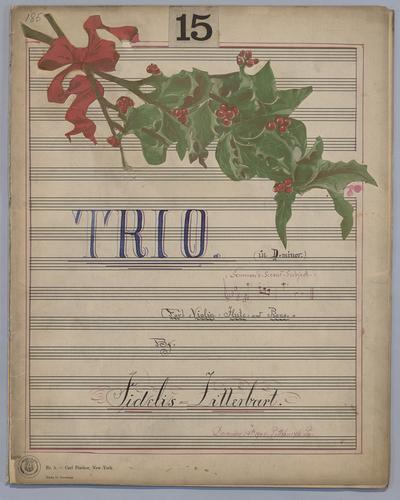 Trio for Violin, Flute and Piano in D Minor - Score,