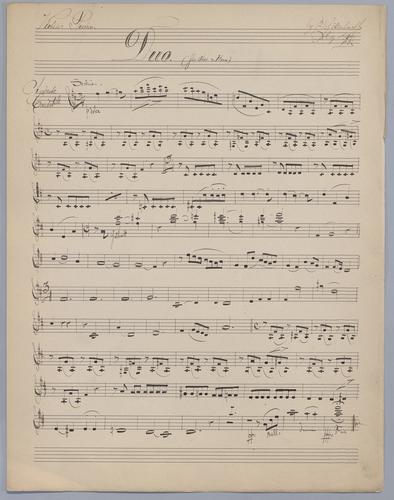 Duo : for Oboe and Horn - Parts: Violine Primo