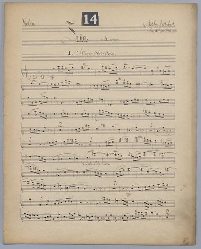 Trio for Violin, Flute and Piano in A Minor - Parts: Violin,