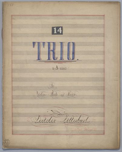 Trio for Violin, Flute and Piano in A Minor - Score,