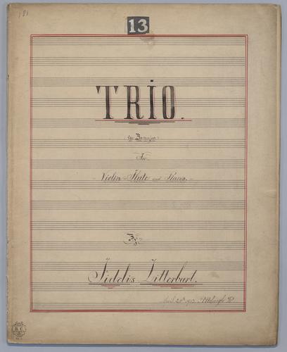 Trio for Violin, Flute and Piano in Bb major - Score,