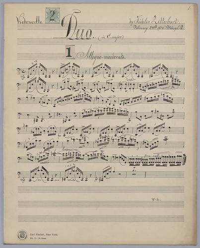 Duo : [no.] 2 for Violin and Violoncello - Parts: Violoncello,