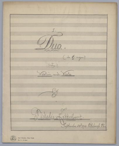 Duo : [no.] 1, Violin and Viola - Score,