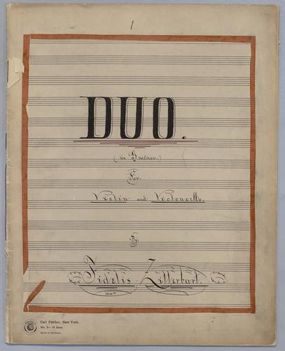 Duo : [no.] 1 for Violin and Violoncello - Parts: Violin,