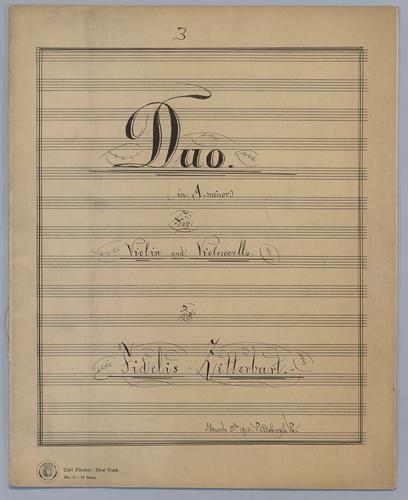 Duo : [no.] 3 for Violin and Violoncello - Parts: Violin,