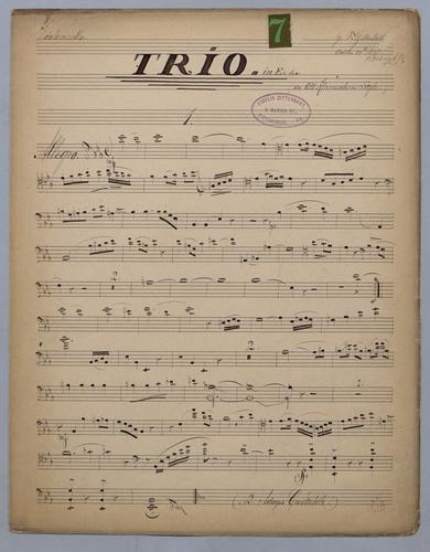 Trio : [no.] 7 - Parts: Violoncello,