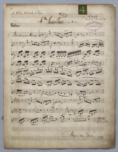 4tes Grosses Trio - Parts: Violine,