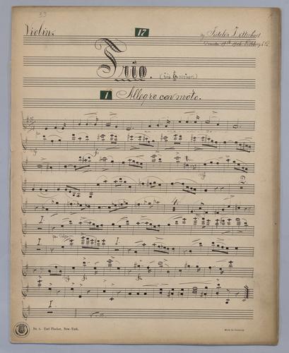 Trio : [no.] 17 - Parts: Violin,