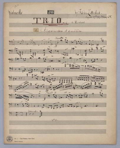 Trio : [no.] 20 - Parts: Violoncello,