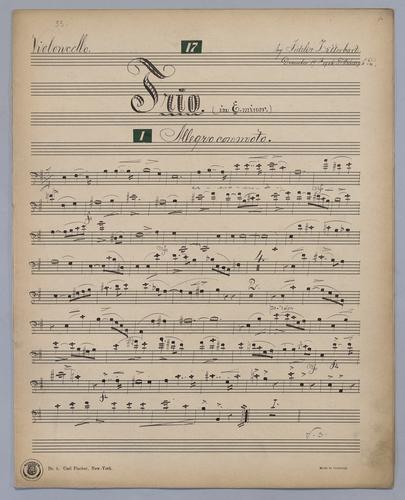 Trio : [no.] 17 - Parts: Violoncello,
